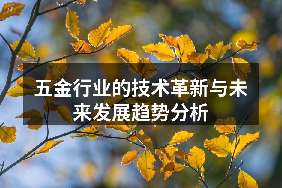 五金行业的技术革新与未来发展趋势分析